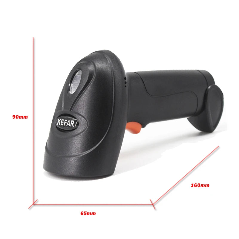 KEFAR Wireless Barcode Scanner Wired Handheld Barcode Reader Bluetooth QR PDF417 DM Codes Reader for Smartphone Screan Reader