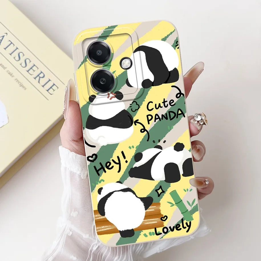 For Funda OPPO A3 A3x 4G Case 2024 Cute Panda Rabbit Soft Silicone Candy Painted Phone Covers For OPPO A40 5G OPPOA3 A 3x Bumper