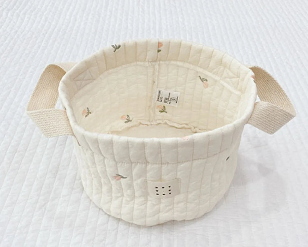 Diaper Bag Baby Items Toy Storage Bag for Newborn Crib Organizer Bedding Cotton Embroidery Mommy  Multipurpose storage basket