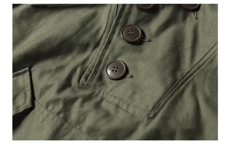 Bronson Army 10th Mountain Division Smock WWII Field Parka Mens Anorak Loose Fit