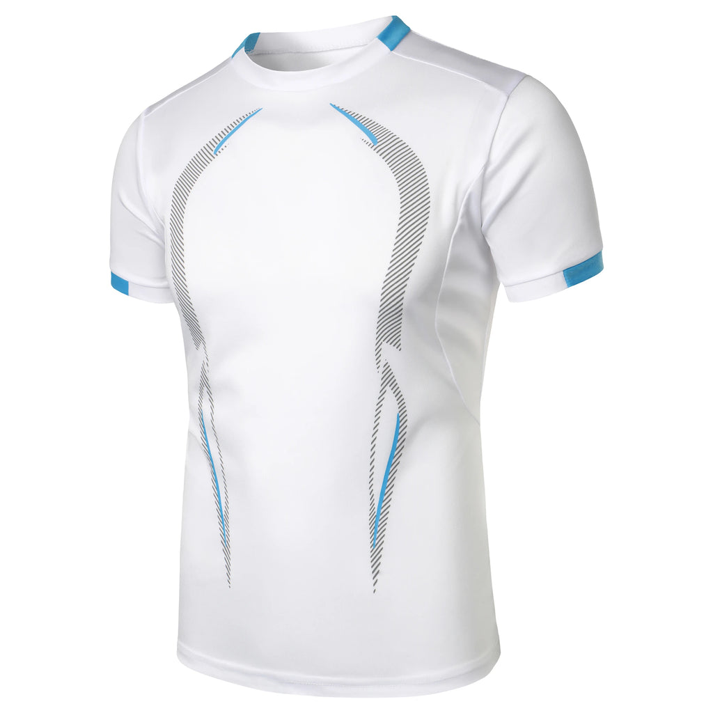 Summer men's fitness sports training Breathable short sleeve quick drying clothes men's sports fashion short sleeve T-shirt