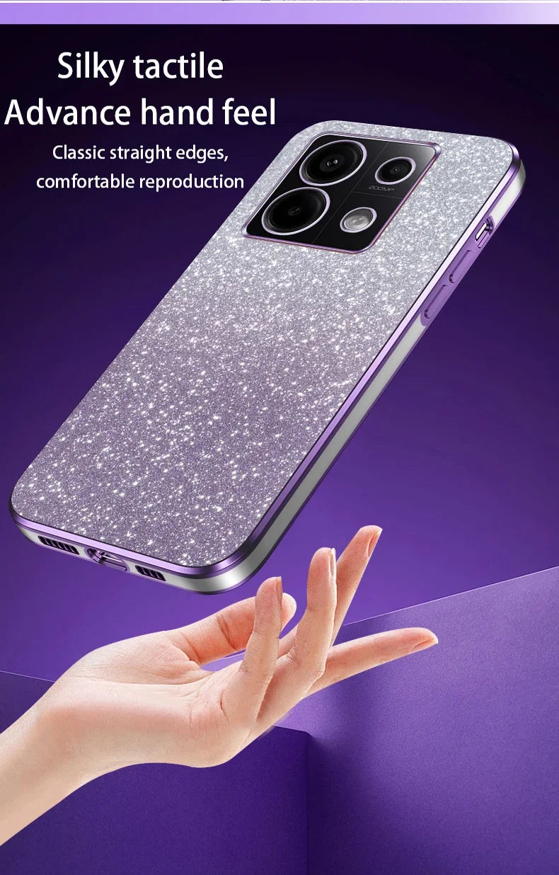 Reno 13 Pro 5G Luxury Shiny Glitter Plating Silicone Case on For Oppo Reno 13 Reno13 13F 13Pro Camera Lens Soft Back Cover Coque