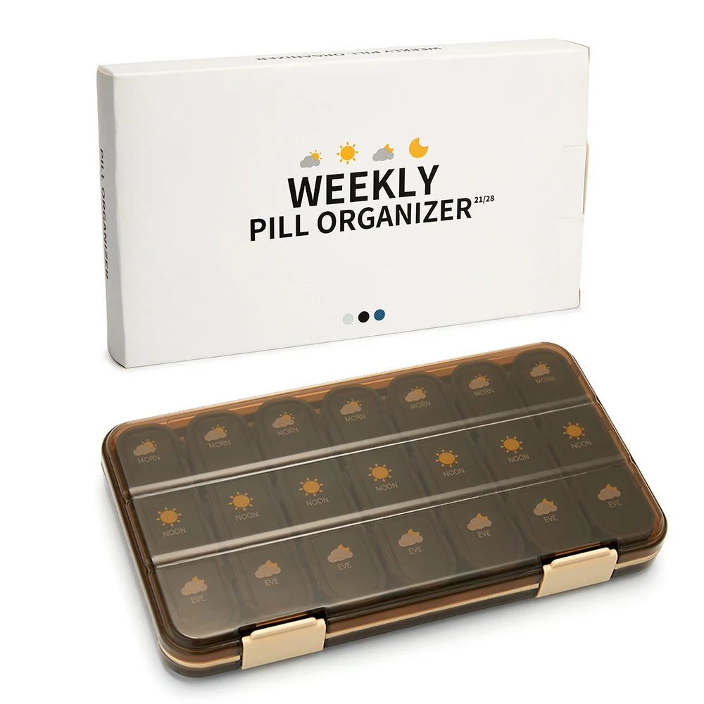 21/28Grid Pill Box Large Capacity Pill Box Pill Medicine Storage Pill Box Weekly Vitamin Organizer Pastillero Moisture Resistant