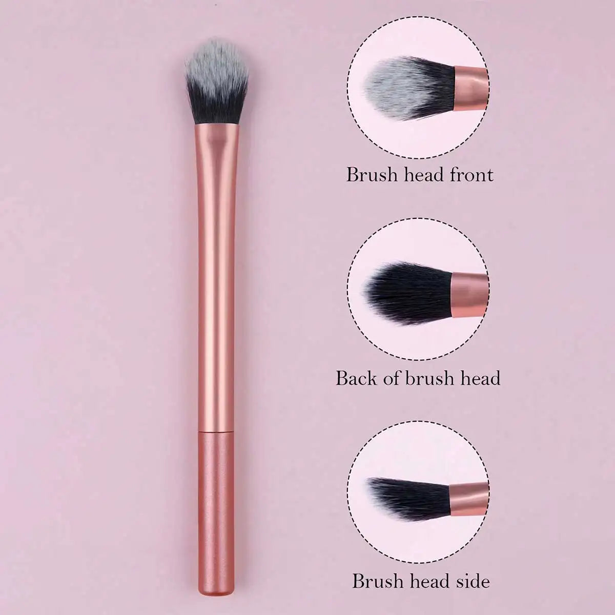 Minimalist Contour Brush, 1Pc Plastic Makeup Brush Cosmetic Brush Makeup Tools For Women,Brightening Concealer Makeup Brush, Kit