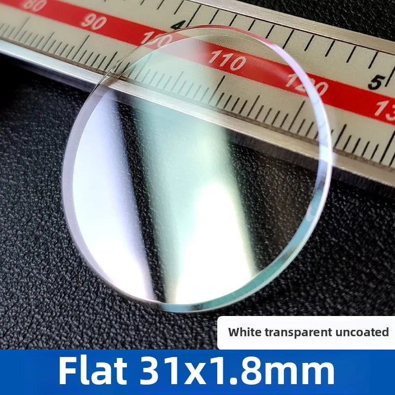 For Seiko No.5 SNX SNKH SCWA 31x1.8mm  Mineral Glass Flat With Big Chamfer Watch Mirror Transparent Coating Watch Crystal Parts