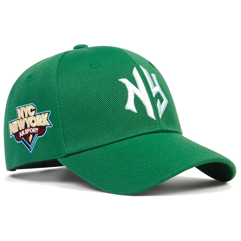 Unisex Letter NG Embroidery Side NYC NEW WORK Baseball Caps Spring and Autumn Outdoor Adjustable Casual Hats Sunscreen Hat