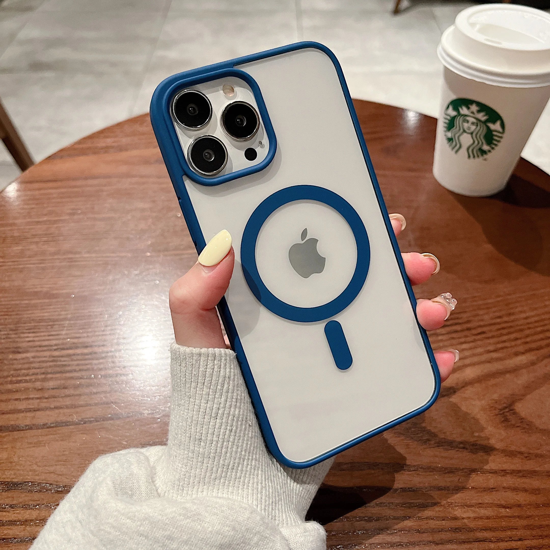 Colorful Transparent For Magsafe Magnetic Wireless Charging Case for iPhone 15 14 13 12 11 Pro Max Mini XS XR Hard Acrylic Cover