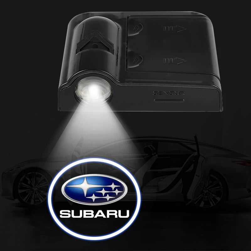LED Car Door Welcome Light Decoration Light Car Badge logo For Subaru Legacy LEVORG WRX Outback XV Forester Ascent Exiga Tribeca