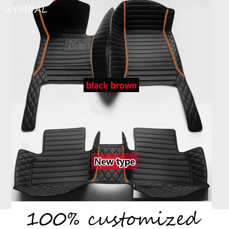 Car Mats Floor For Hyundai Kona Electric OS 2018 2019 2020 2021 2022 Anti Dirt Protective Carpets Leather Mats Car Accessoriess