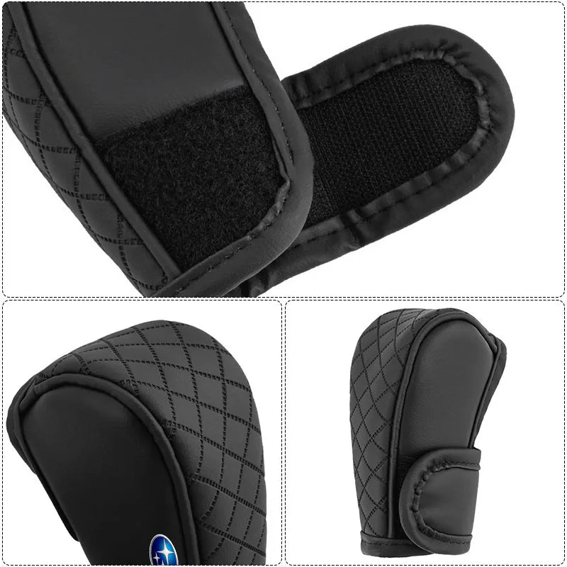 Car Shift Handle Cover Leather Shift Knob Decor Protective For Subaru Impreza Forester Outback Legacy Crosstrek XV Leone WRX BRZ