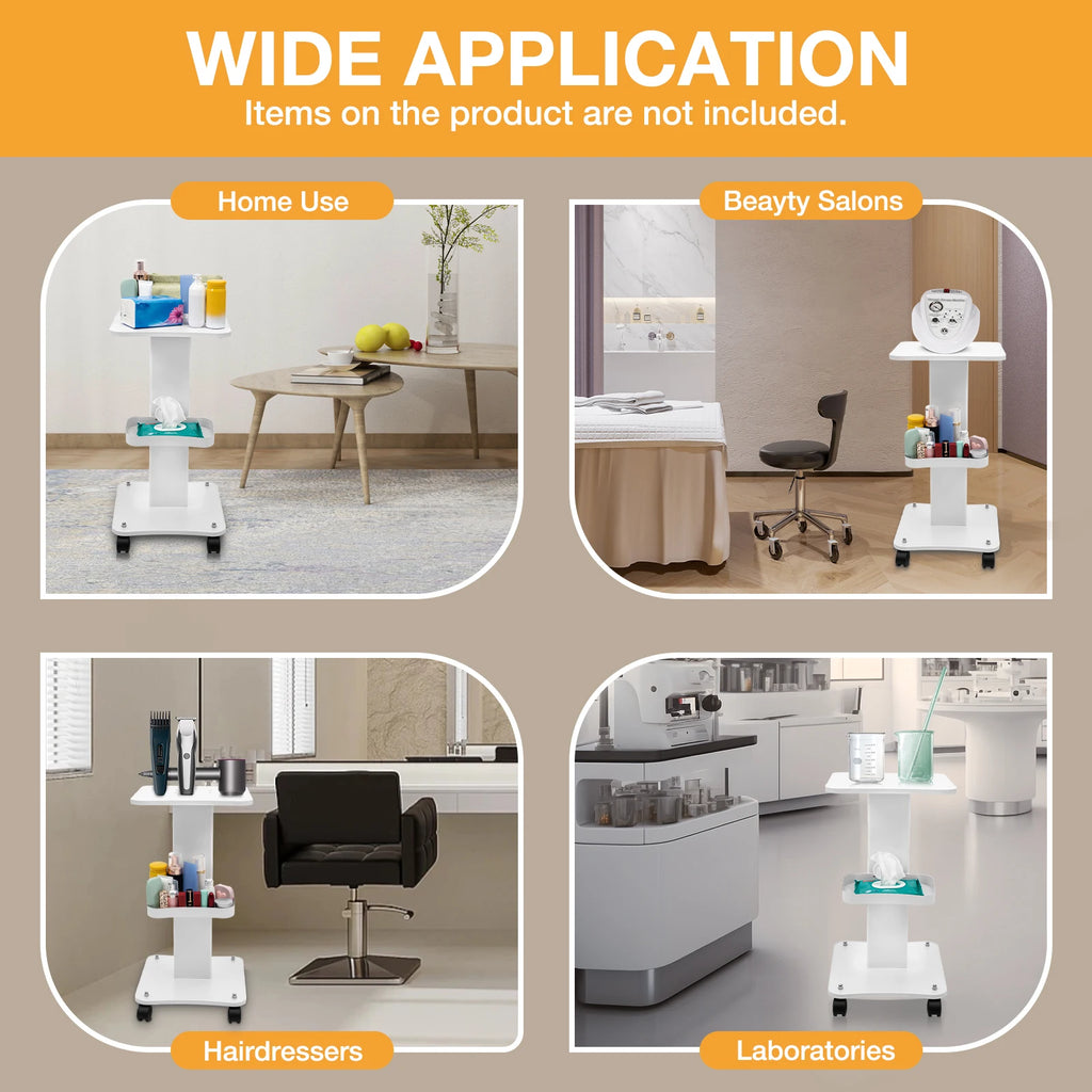Salon Trolley Stand Beauty Instrument Beauty Auxiliary Trolley Organizer Cart With Wheel Spa Cart Equipment