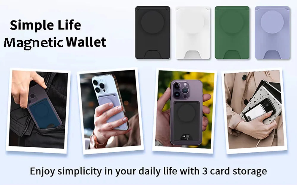 Grippopso Universal Magnetic Phone Card Holder With Griptok Phone Card Case Wallet Socket Phones Wallet And Magnetic Ring