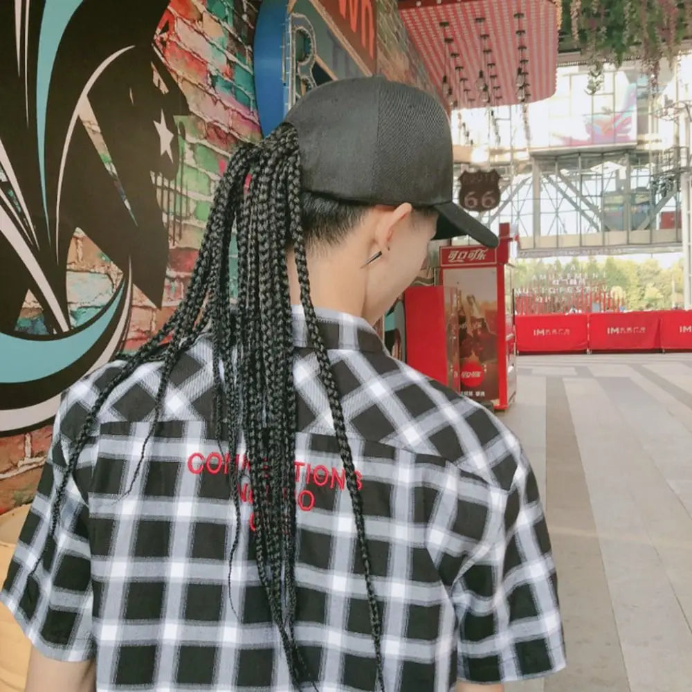 Baseball Cap Wig Hip Hop Hat Daily Wear Synthetic Wig Wig Hair Dreadlocks Cap Peaked Cap Dirty Hair Braid Sun Visor Hats