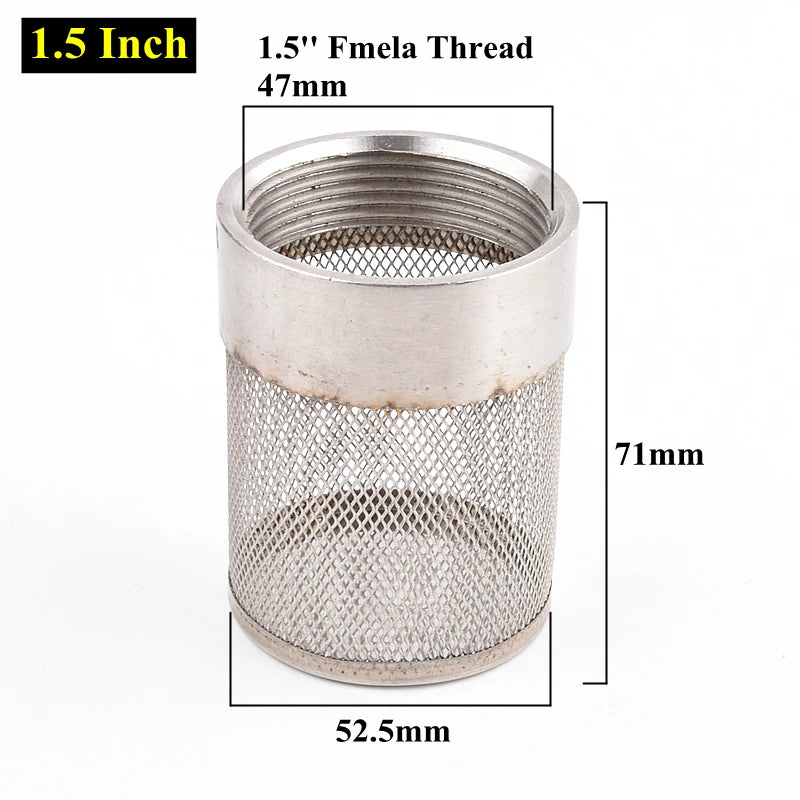 304 Stainless Steel Mesh Filter Aquarium Fish Tank Filter Garden Irrigation Impurity Filter Water Cleaning Mesh Metal Filter
