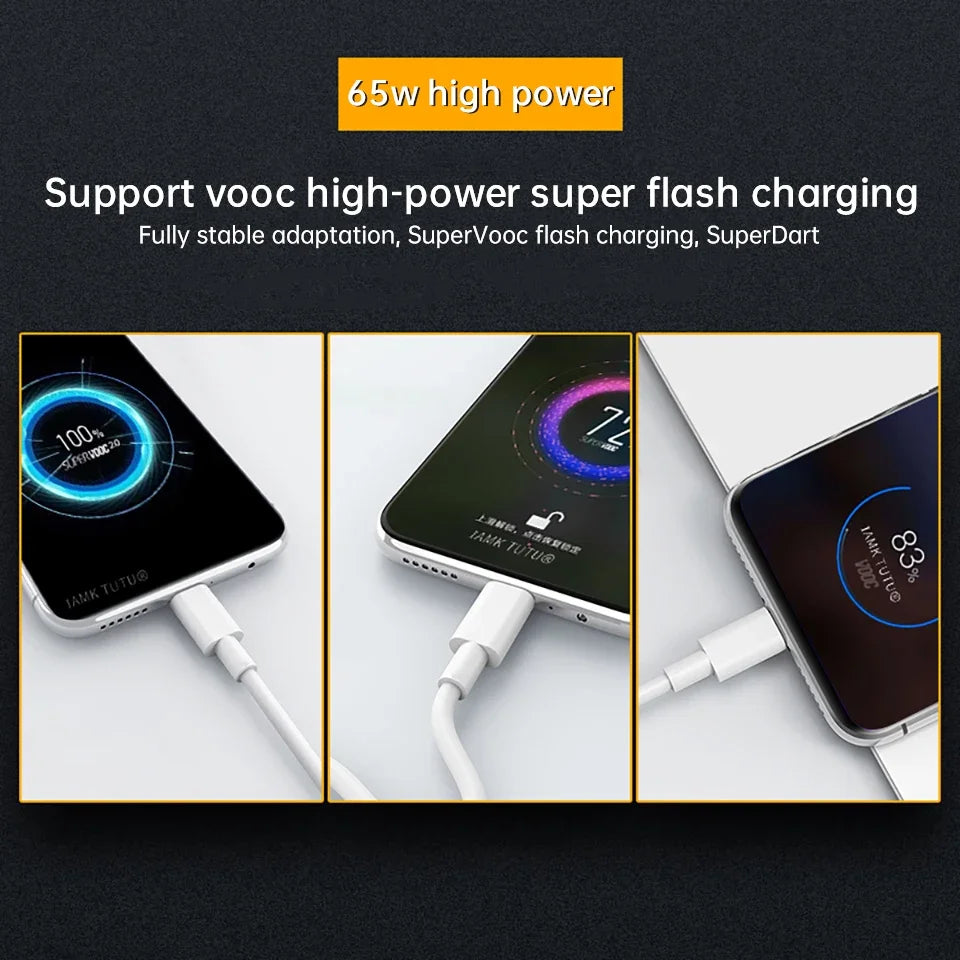 Original Realme Type C Usb Cable 65w 80W Super Fast Charge Kabel Super Dart Vooc Real Me 12 11 7 Pro 8 8i 9 X50 GT GT2 C67 Cabo