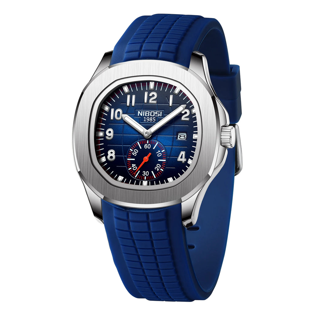 NIBOSI Sport Mens Watches Top Brand Luxury Auto Date Watch Men Waterproof Luminous AQUANAUT Quartz Watches for Men Reloj Hombre