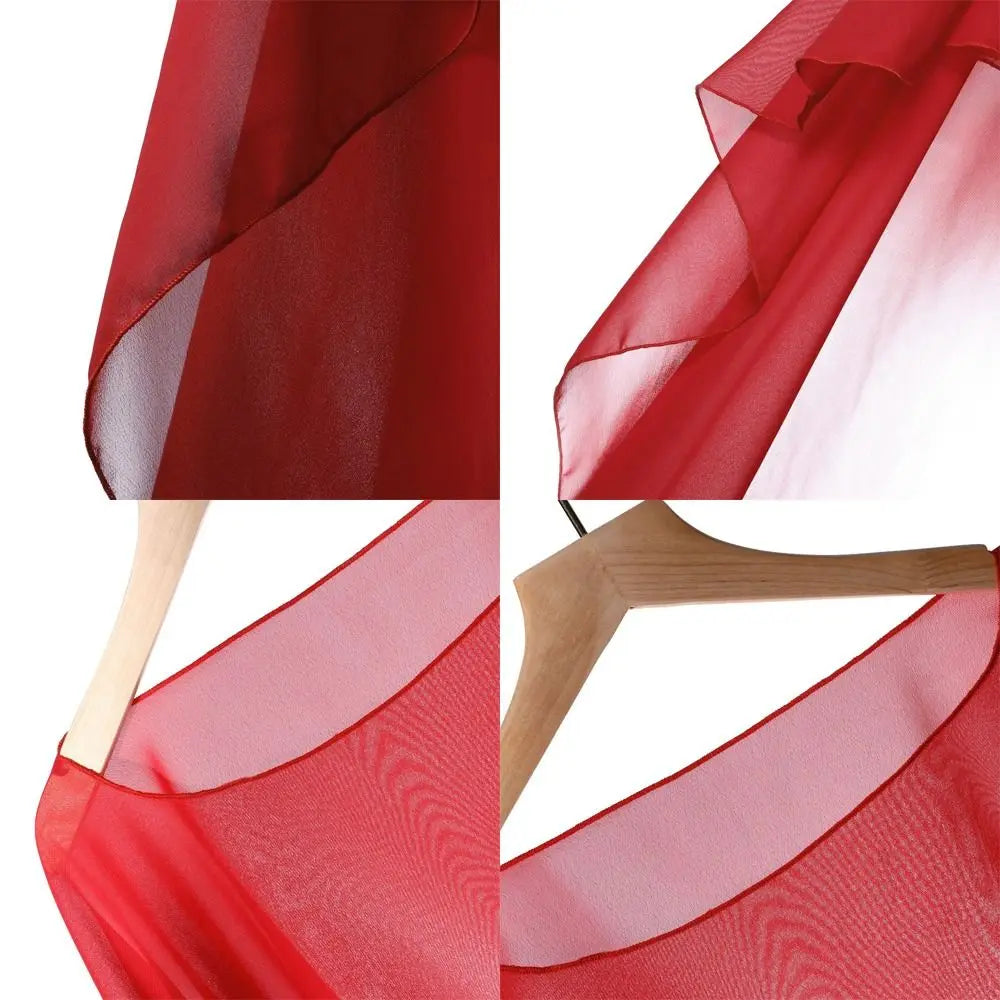 New Fashion Soft Wedding Capes Long Solid Color Chiffon Shrug Sunscreen Wraps Womens Ladies