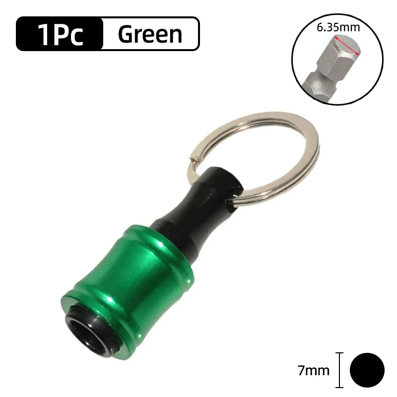 Screwdriver Bit Holder 1/4 Inch Hex Shank Extension Bar Quick Change Aluminum Alloy Keychains Drill Screw Adapter Hand Tools