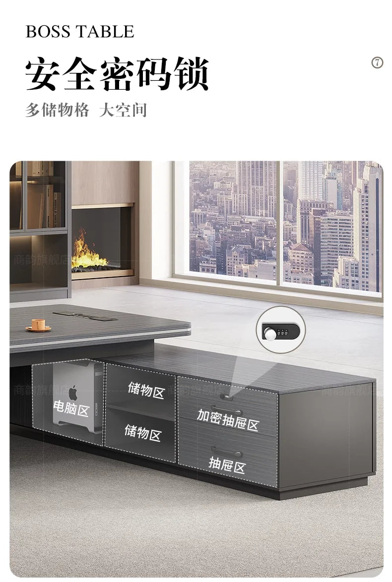Designer Modern Computer Desk Luxury Office Table Organizer Ideal Gaming Space Office Enhancement Muebles Oficina Decoration