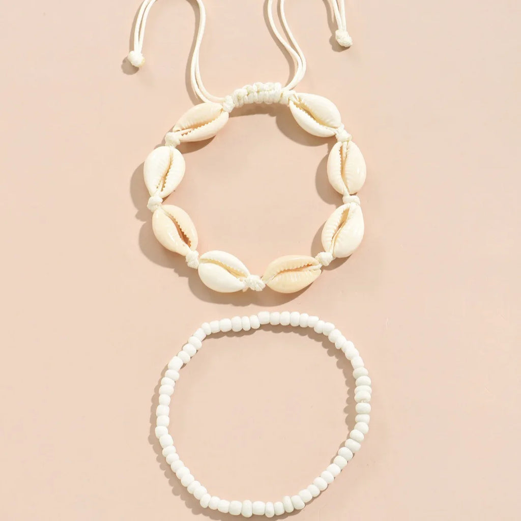 Best Sellers! Summer beach vacation handmade woven shell foot decoration