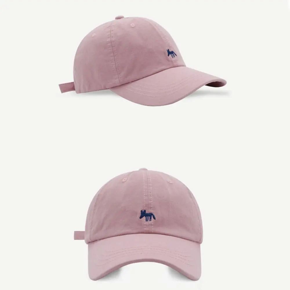 Retro Embroidered Embroidery Baseball Cap Animals Peaked Cap Canvas Baseball Hat Sunscreen Hat Cotton Sun Hat Girl