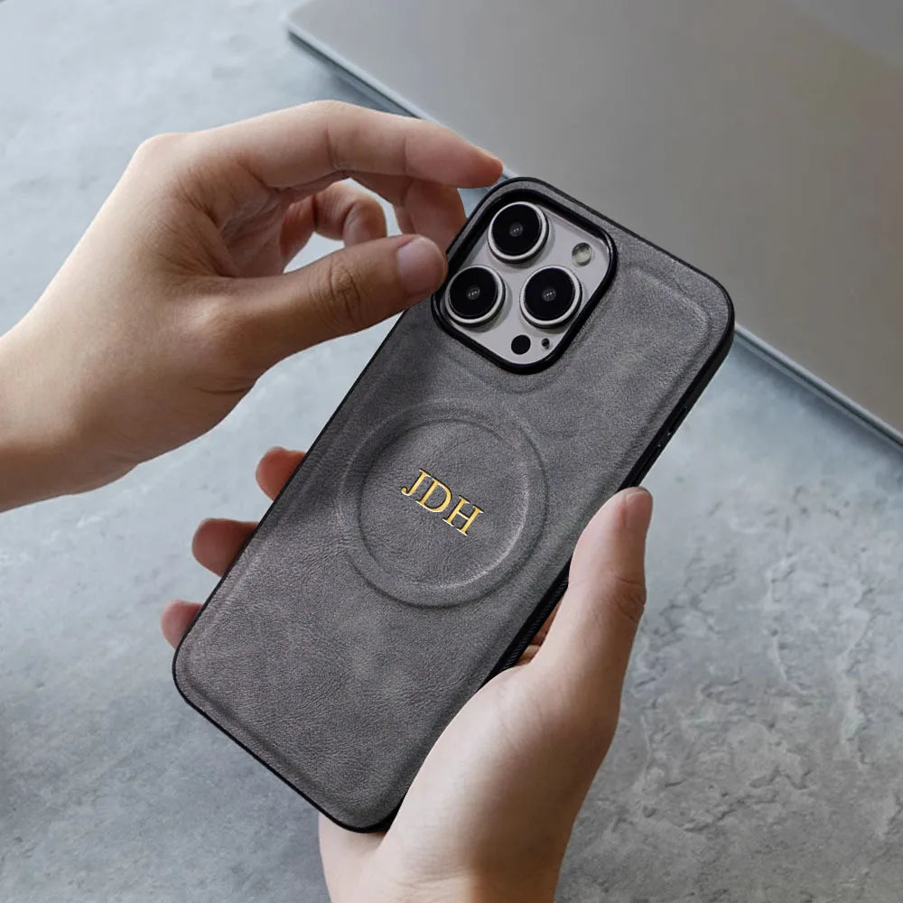 Personalized Customized Initials Name Case For iPhone 16 15 14 13 12 11 Pro Max Magnetic For Magsafe Wireless Charging DIY Cover