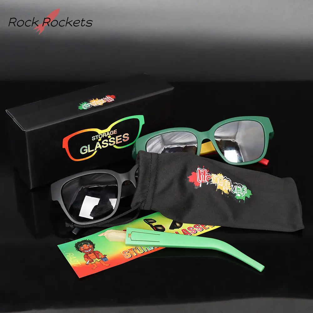 R&R New Design Glasses Holder Horn Tube Removable Sunglasses Hidden Tapered Roll Paper Storage Smoking Accessories Gadgets Men