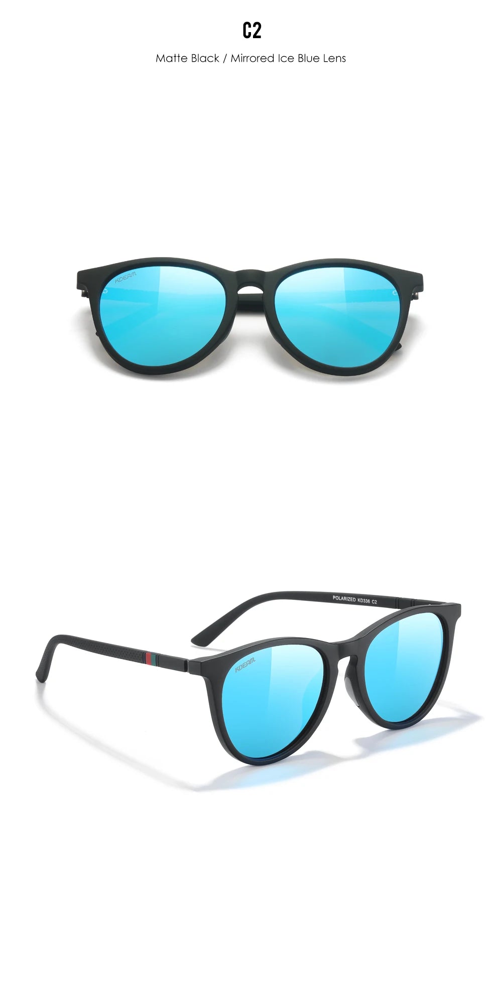 KDEAM Women's Vintage Sunglasses Polarized And Photochromic Lenses Sunscreen Sunglasses Female For Traveling Driving Hiking