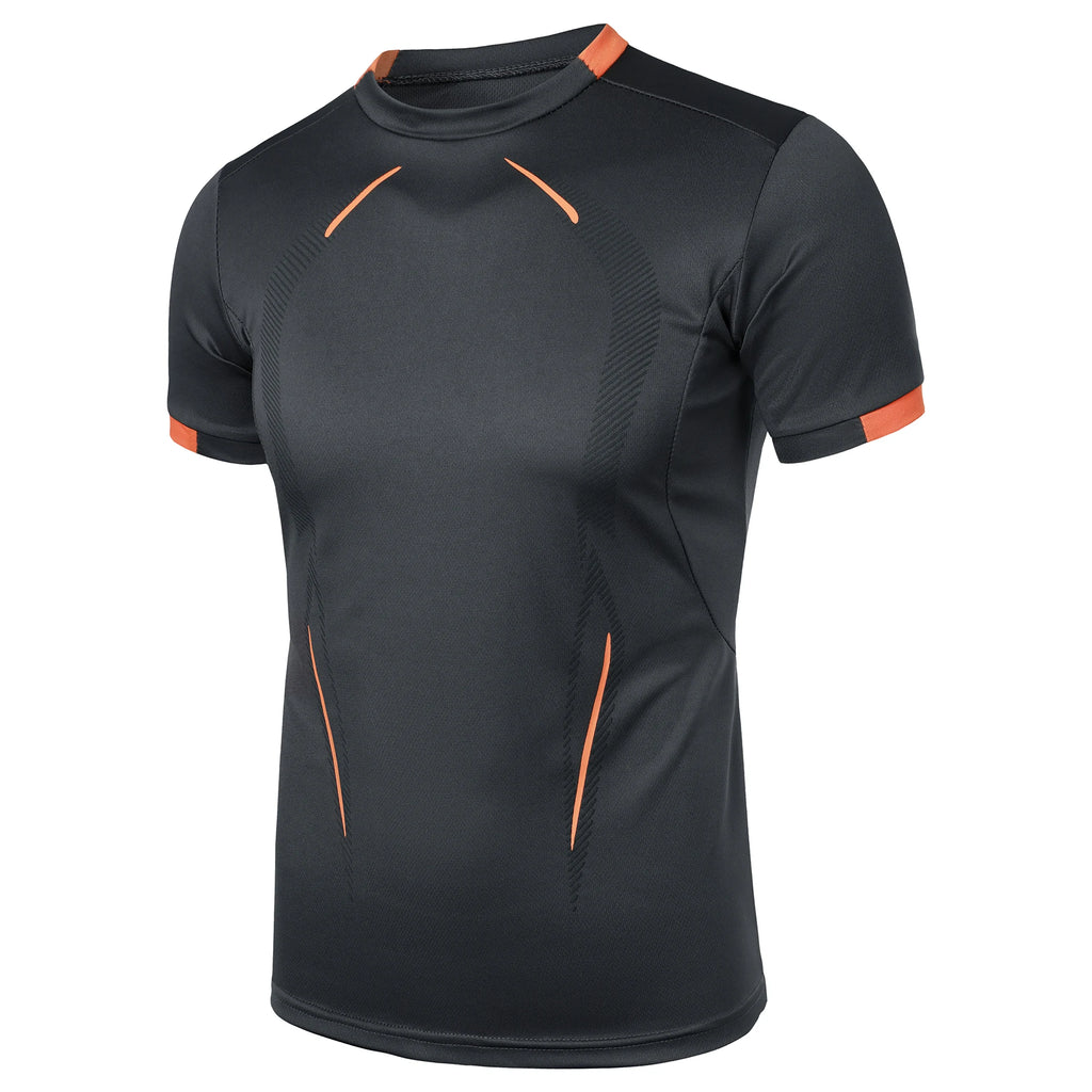 Summer men's fitness sports training Breathable short sleeve quick drying clothes men's sports fashion short sleeve T-shirt