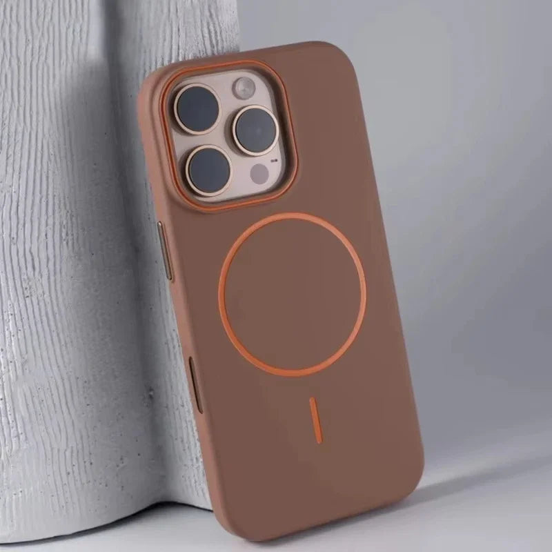 Ultra Thin Simple Hit Color For Magsafe Phone Case For iPhone 16 15 14 13 12 Pro Max Matte Wireless Charger Hard Magnetic Cover
