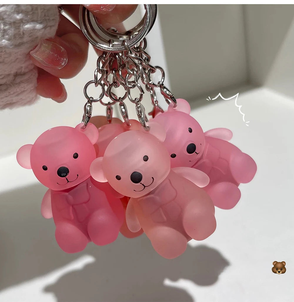 ART VALUE Cute Bear Liquid Lipstick Keychain Matte Nude Sexy Red Lipgloss Lasting Non-stick Cup Lipstick Makeup Lip Stain Tint