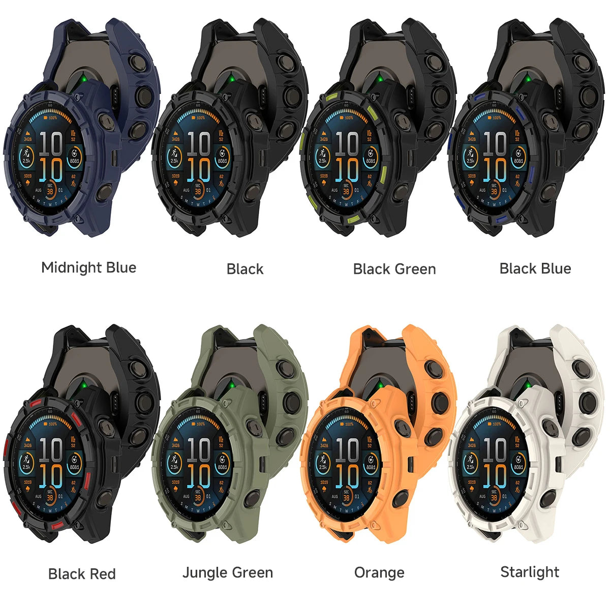 TPU Protective Cover for Garmin Quatix 8 51mm 47mm AMOLED Soft Silicone Bumper Case Accessories for Fenix8 47 51 Solar Protector