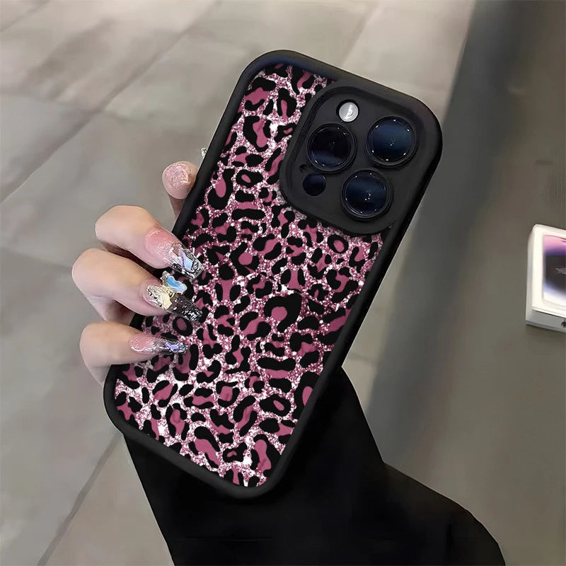 Pink Leopard Print Trendy Pattern Phone Case For iPhone 17 Pro Max XS X XR 17 Air 16 Plus 16E 15 14 13 12 11 7 8 SE 2020 Cover
