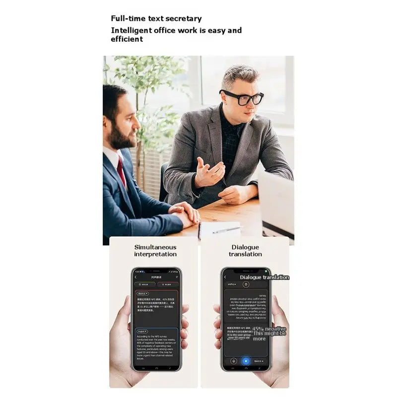 ABGI-AI Smart Glasses With 8MP Camera Video Recording AI Photo Recognition Bluetooth Call Voice Translation Functionality Sungla