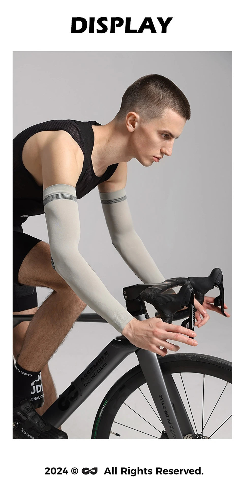 LOOGDEEL Summer UPF50+ Arm Sleeves Cool Feeling Breathable Ice Silk Cycling Sleeve Running Fishing Sunscreen Arm Support Unisex