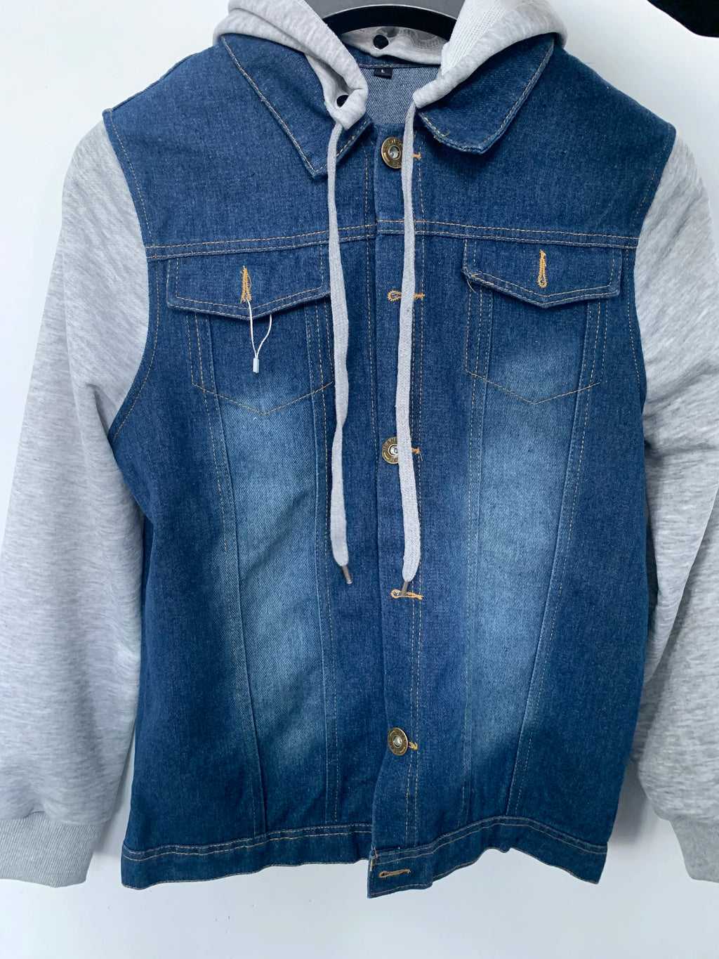 2024-2025 Fashionable Men's Korean Denim Slim Fit Top Men's Trendy Slim Fit Jacket Men's Casual Versatile Hooded Jacket