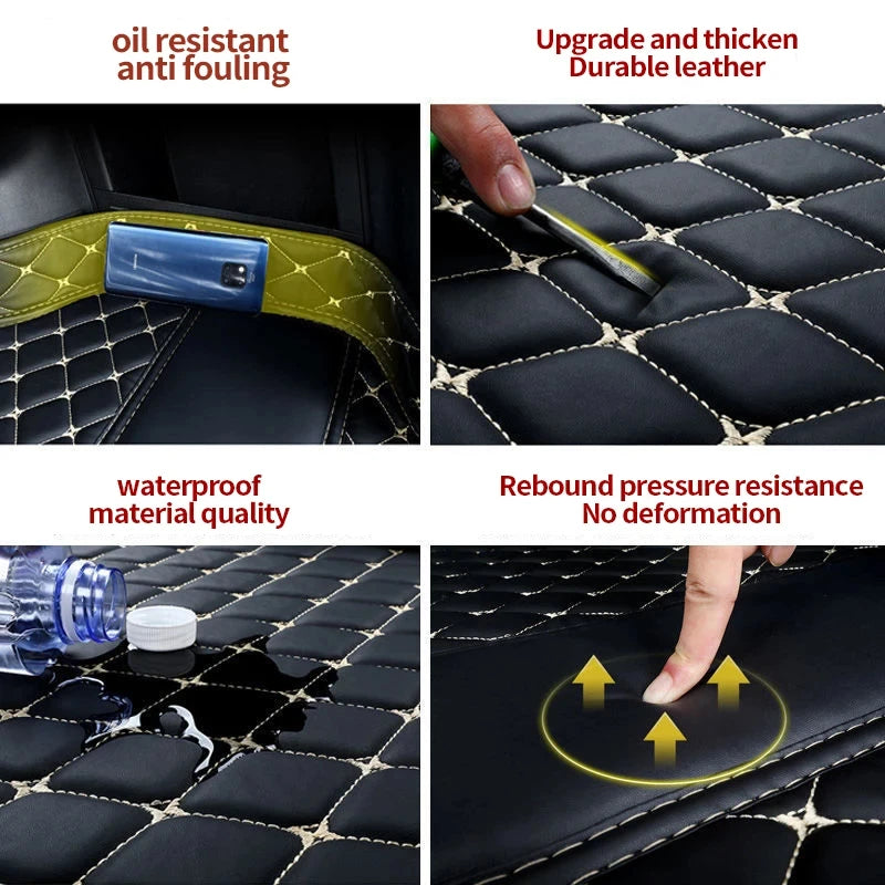 Car Floor Mats For Peugeot 206CC 206 CC T16 2000~2008 Leather Mat Carpets Rugs Protective Pad Set Interior Parts Car Accessories