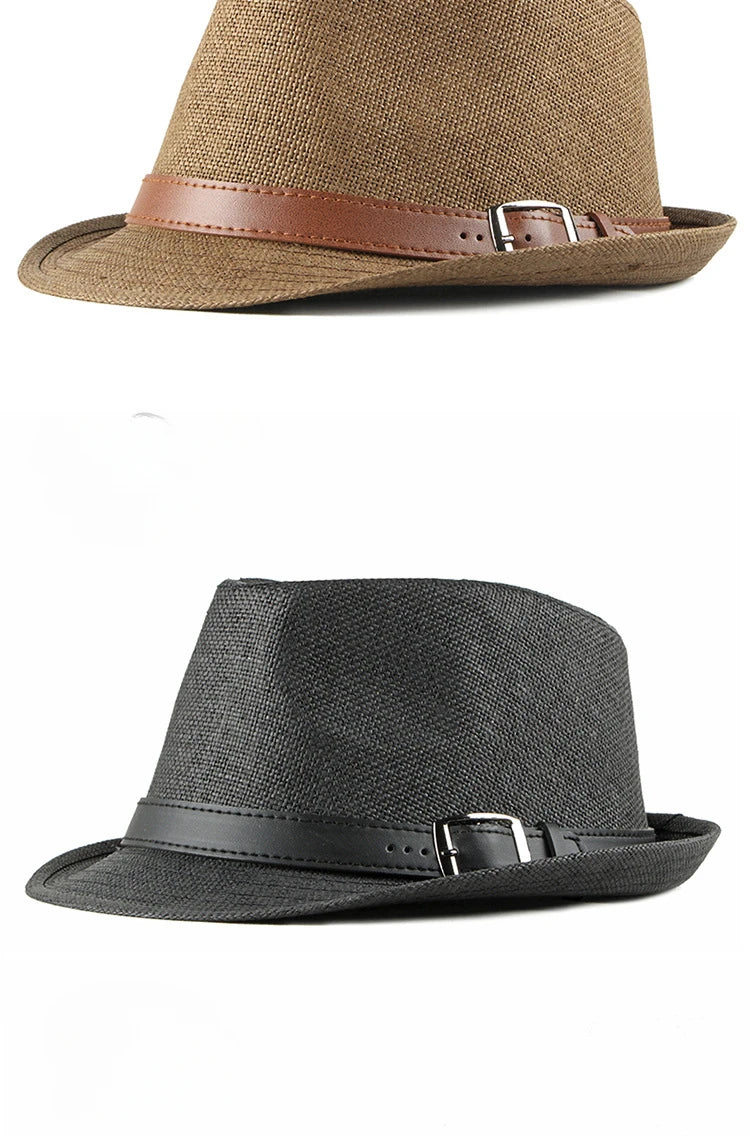 Summer Straw Hat Male Korean Fashion Hat Female Sun Visor British Retro Gentleman Jazz Hat