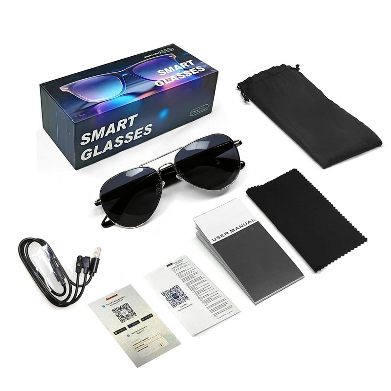 2026 New 800W Pixel Camera Smart Glasses Video Recording AI Photo Recognition Bluetooth Call Voice Translation Sunglasses Man