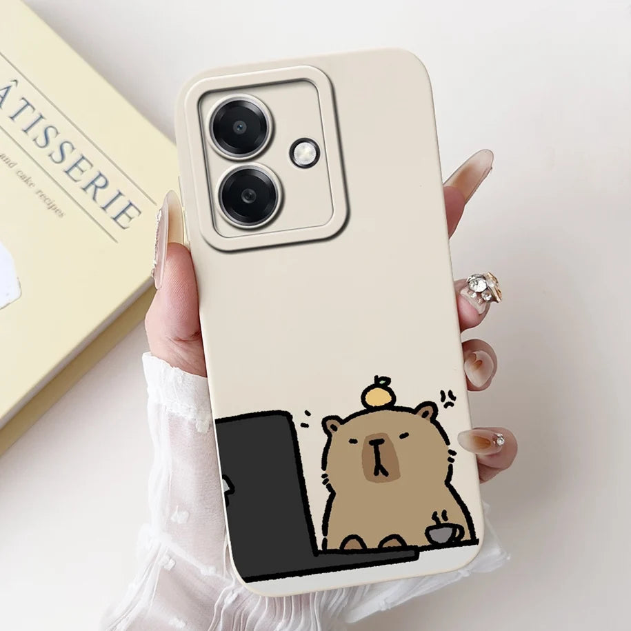 For Funda OPPO A3 A3x 4G Case 2024 Cute Panda Rabbit Soft Silicone Candy Painted Phone Covers For OPPO A40 5G OPPOA3 A 3x Bumper