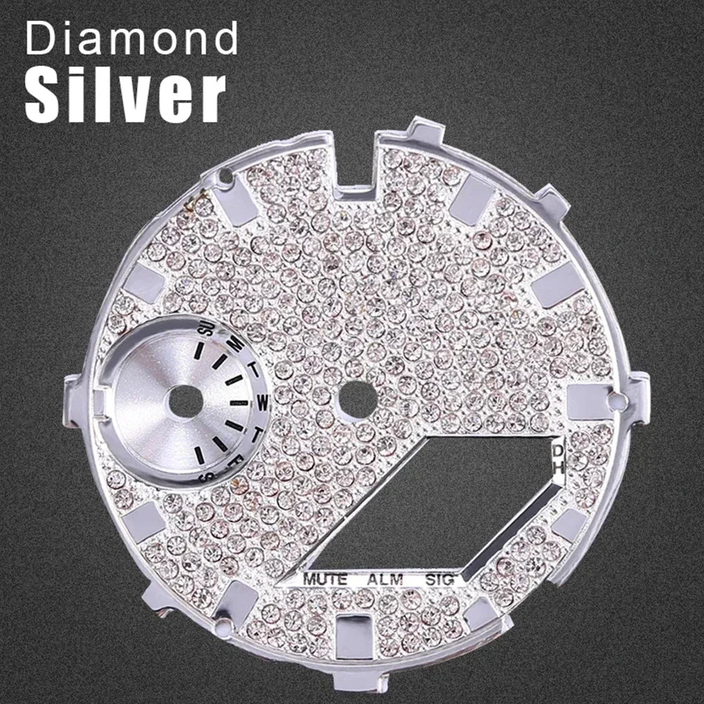 Luxury Diamond Watch Dial For GA2100 GA2100 DIY Watch Mod kit Dial Scale For GA-2100 GA2110 Modification Watch Parts Accessories
