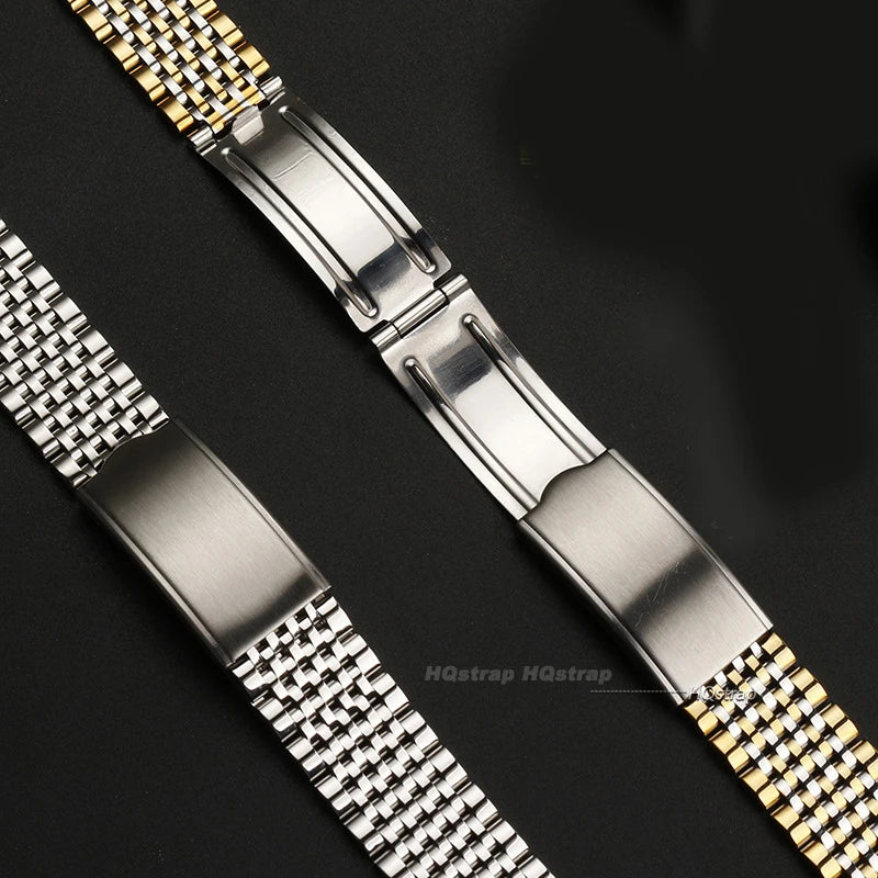 Curved End Stainless Steel Bracelet for Omega Replacement Wristband for Seamaster 18mm 19mm 20mm Men Women Watch Strap Accessory