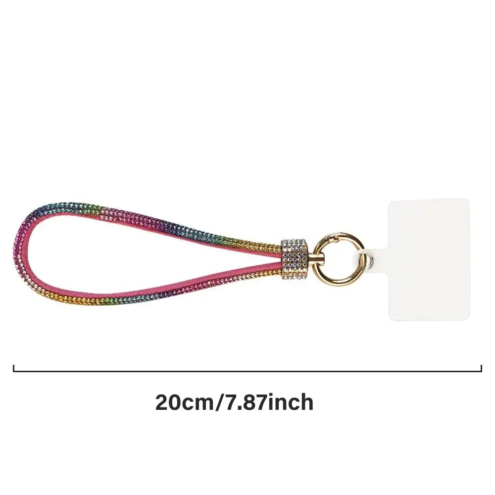 Mobile Phone Charm Lanyard Luxury Rhinestone Wrist Key Chain High-end Diamond-encrusted Bracelet Reinforced Cellphone Cord Strap