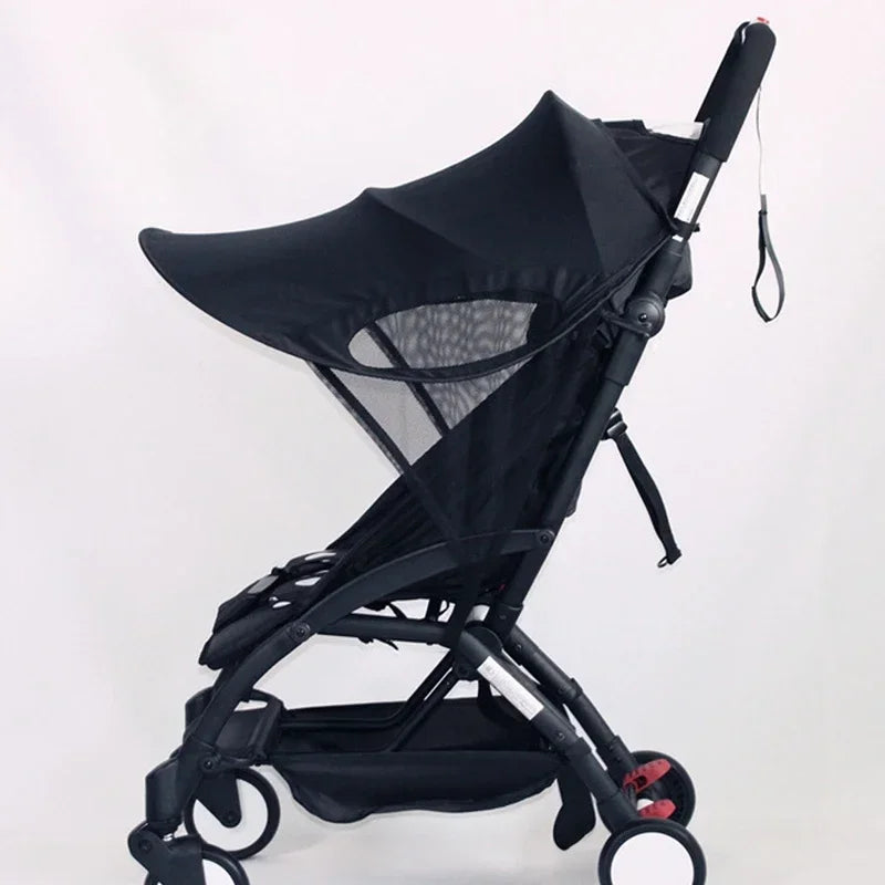 Stroller Sun Shade Baby Windproof Umbrella Sunscreen Cover Universal Awning Sun Visor Canopy Cover Black Stroller Accessories