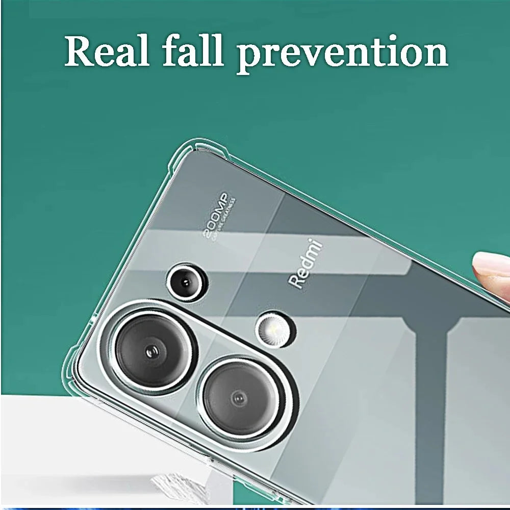 1.5MM Thick Shockproof Case For Xiaomi Redmi Note 13 Pro 4G Ultra Clear Case on For Redmi Note 13 Pro Plus 5G Back Cover