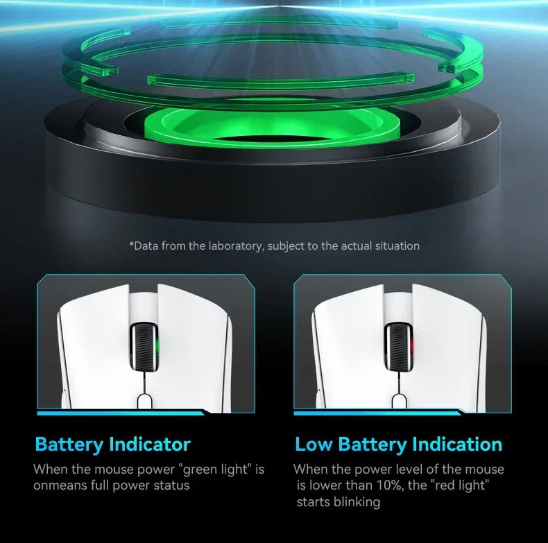 Attack Shark R1 Wireless Mouse Lightweight Ergonomic DesignMouse 1000Hz Bluetooth Tri-mode Connection 18000dpi Optical Mouse