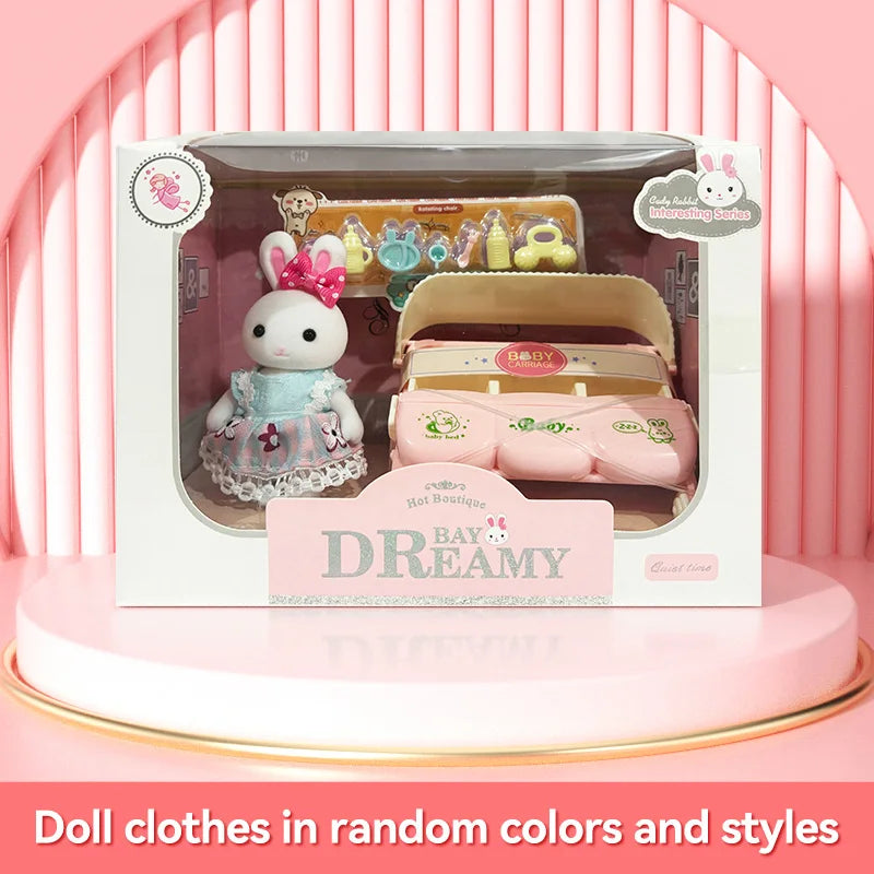 Little Rabbit Dresser Lovely Scene Play Toys Simulation Modelling Children Birthday Gift Indoor Parent-Child Interaction