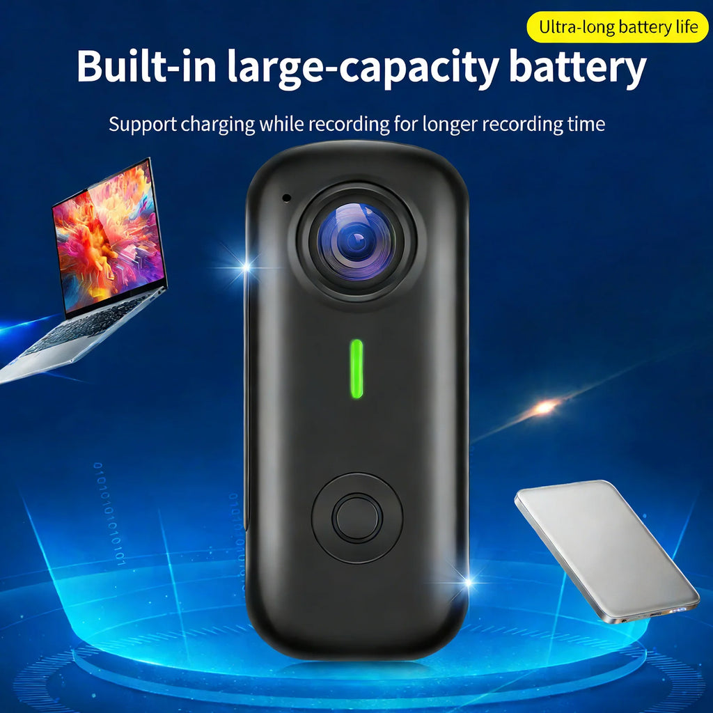 Lenovo Magnetic Sports Camera 2K Mini Thumb Camera WiFi 120° Wide Angle Smart Anti Shake For Cycling Vlog Motorcycle Helmet