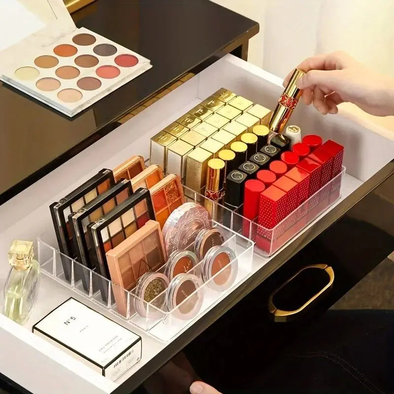 Acrylic Storage Makeup Organizer For Cosmetics Jewelry Lipstick Organizer Layered Desktop Acrylic Cosmetic Storage Box