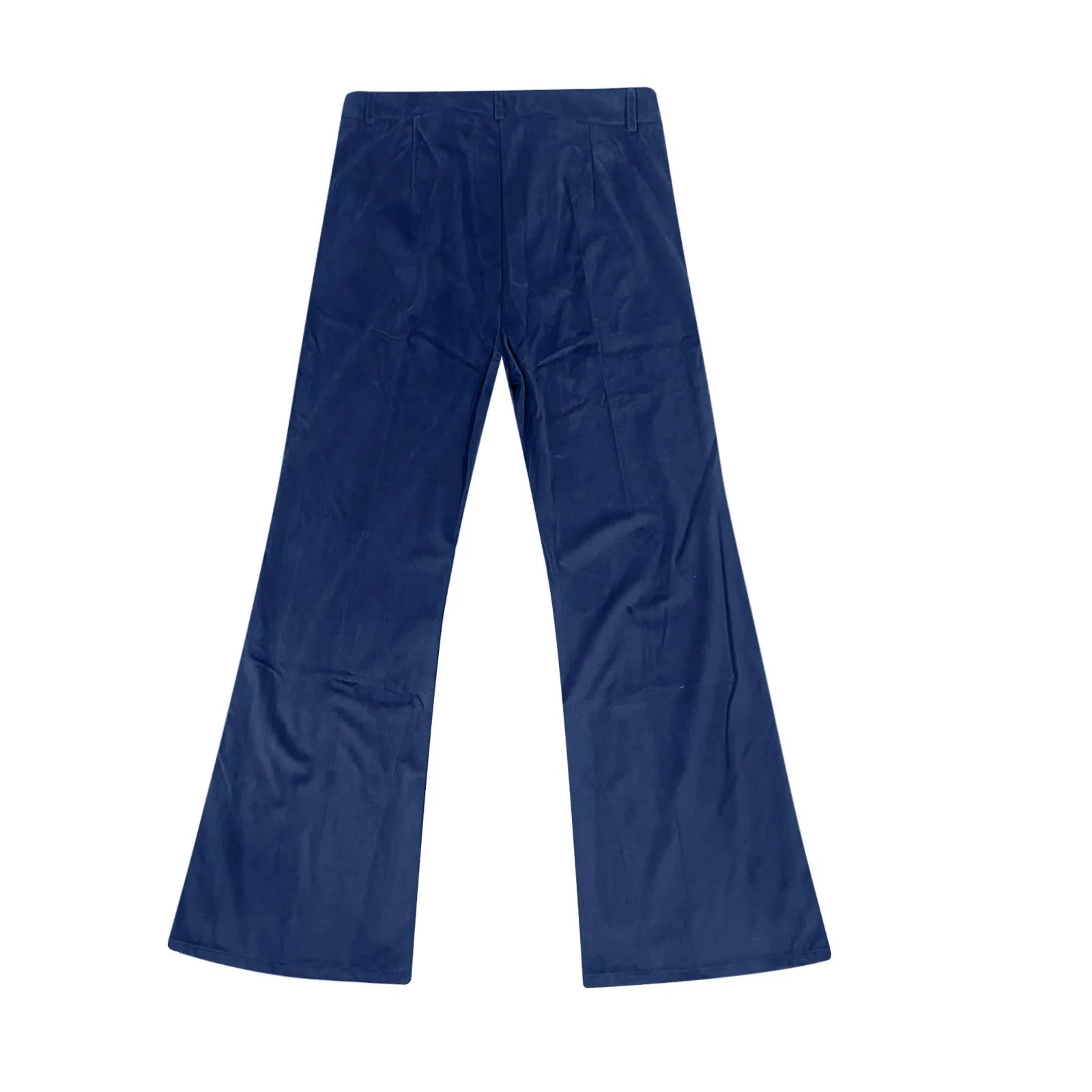 Men Retro Disco Flared Pants Classic Vintage Style Comfy Flare Trousers Fitted Velvet Fabric Dancing Stylish Pants Without Belt
